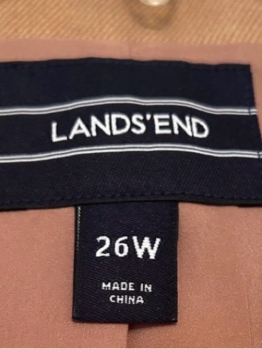 Lands End camel colored